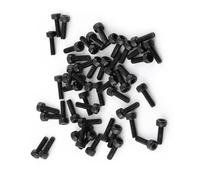 Juego de tornillos hexagonales de acero al carbono de aleación negra - Accesorios para herramientas de reparación - 24 unidades para electrodomésticos y de oficina (50 unidades) (M3 x 10 mm, 50 piezas