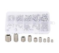 Juego de Tornillos Hexagonales sin Cabeza 200 Piezas, Acero Inoxidable 304, Varias Medidas, Resistente a la Corrosión - Diseño sin Cabeza para Seguridad, Acabado Suave, Ideal par