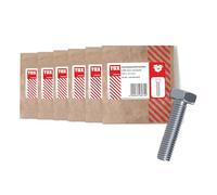 Juego de tornillos hexagonales TOX (60 piezas), galvanizados, DIN 933, tornillos con rosca completa y cabeza baja - M5x20, M5x25, M5x30, M6x20, M6x25, M6x30 - en embalaje de papel ecológico, 09990915