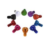 Juego de tornillos moleteados Pernos de apriete manual cabeza plana moleteada aleación aluminio 1/4-20 x 3/8, 5/8 y 1/2 pulgadas, for cámara, piezas bricolaje(Orange,1I4-20x5I8)