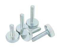 Juego de tornillos moleteados Tornillo de mariposa cabeza plana moleteada acero al carbono, ajuste manual, sin herramientas(45mm,M5-2pcs)