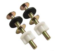 Juego de tornillos para asiento de inodoro de alta resistencia con tuercas de plástico para bisagras de montaje superior, sujetadores de repuesto de hierro de 2.9 pulgadas, dorado/blanco/negro