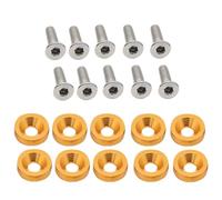 Juego De Tornillos Para Matrículas, Tuercas de Seguridad Antirrobo para Placas, Kit de Fijación M6 para Matrículas Delanteras y Traseras de Coche, Camión y Moto