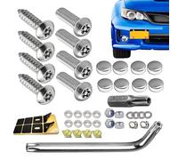 Juego de tornillos para, tornillos para - Tornillos de perno antirrobo para - Hardware de montaje de acero inoxidable Tornillos de placa de identificación de coche, Kit de tornillos de fijación para
