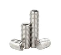 Juego de tornillos prisioneros de rosca fina de acero inoxidable 304 A2 - M3 M4 M5 M6 M8 M10 M12 M14 M16 - Pernos hexagonales sin cabeza DIN913(4mm,M3x0.35mm-100pcs)