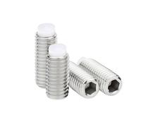 Juego de tornillos prisioneros hexagonales de acero inoxidable 304-M2 M2.5 M3 M4 M5 M6 M8 M10 M12 M16-punta de punto final convexo de perro de nailon de plástico(50mm,1pc M16)