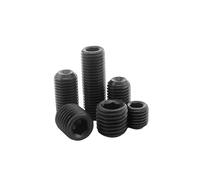 Juego de tornillos prisioneros hexagonales DIN916, acero inoxidable, color negro, con punta copa, 10 a 100 unidades, M1.6, M2, .5, M3, ., M4, M5, M6 y M8(Steel black/6mm,M8 10PCS)