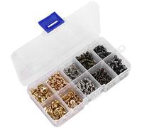 Juego de tornillos y remaches para uñas de chupete, decoraciones artesanales de cuero duraderas para bricolaje + caja de almacenamiento