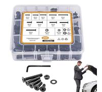 Juego De Tornillos Y Tuercas - 205 Piezas De Tornillería Resistente M6/M8 | Kit De Tuercas Tornillos Y Arandelas De Cabeza Hexagonal,Para Reparación de Electrodomésticos, Muebles, Maquinaria y Automoc