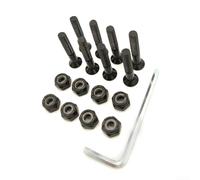 Juego de tornillos y tuercas de repuesto para monopatín de cuatro ruedas, 16 piezas, acero al carbono, tratamiento antioxidante de 30 mm, 35 mm, 53 mm (30 mm)