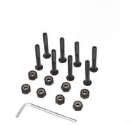 Juego de tornillos y tuercas de repuesto para monopatín de cuatro ruedas, 16 piezas, acero al carbono, tratamiento antioxidante de 30 mm, 35 mm, 53 mm (35 mm)