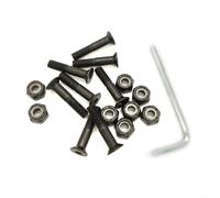 Juego de tornillos y tuercas de repuesto para monopatín longboard, 16 piezas de acero al carbono, roscas de acero al carbono medianas, accesorios resistentes a la corrosión (53 mm)