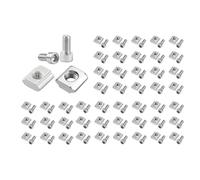 Juego de tornillos y tuercas en T - Accesorios de ingeniería mecánica | Tuercas de ranura en T de perfil de aluminio | para entusiastas del bricolaje, mecánicos, ingenieros, contratistas, técnicos