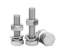 Juego de tornillos y tuercas hexagonales de acero inoxidable 304 M4-M12: tornillos for máquinas duraderos for aplicaciones(16mmxM8x3set)