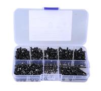 Juego de tornillos y tuercas industriales de acero al carbono, hexagonales, 600 piezas para reparación de muebles, maquinaria, colección completa de tuercas de tornillo