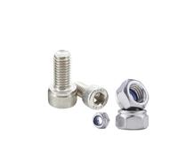 Juego de tornillos y tuercas seguridad hexagonales M3, M4, M5 M6, Allen con rosca métrica, kit surtido acero inoxidable 304