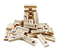 Juego de torre de 48 bloques súper traviesos, torre apilable Love & Naughty Bloques de madera, bloques de madera con preguntas y desafíos de verdad o desafíos, juego de apilamiento para parejas,