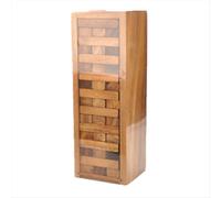 Juego de torre de madera: perfecto para juegos de fiesta, juegos al aire libre para adultos y familias, juegos clásicos de bloques apilables, L