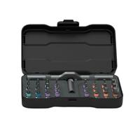 Juego de torres de trinquete portátil Juego de destornilladores multibits, destornillador manual ajustable con 24 piezas intercambiables, organizador profesional para manijas de reparación, compa