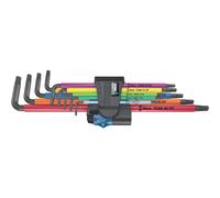 Wera 05024470001 967/9 TX XL Multicolor HF 1 L-Key Set con función de sujeción, largo, 9 piezas