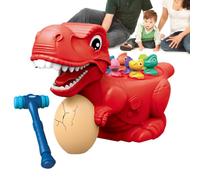 Juego de tragos, Juguetes de golpeo,Juguete de golpe interactivo de dinosaurios con sonido y luz - Juguetes de desarrollo temprano con dinosaurios pequeños, juego de habilidades motoras finas para