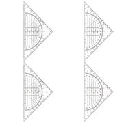 Juego de transportadores cuadrados transparentes de 180 grados, ángulos de dibujo geométrico, herramienta de medición para dibujo arquitectónico, matemáticas, dibujo, transportador con escalas de