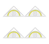 Juego de transportadores cuadrados transparentes de 180 grados, ángulos de dibujo geométrico, herramienta de medición para dibujo arquitectónico, matemáticas, dibujo, transportador con escalas de