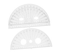 Juego de transportadores de plástico transparente de 3 piezas, imprescindible para el aula de matemáticas de la escuela secundaria y secundaria