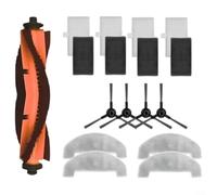 Juego de trapeador y cepillo de limpieza de repuesto para Dreame para Mova E10/E20 Plus, kit de accesorios de aspiradora para mantener las manchas del hogar, incluye 1 cepillo principal, 4 cepillos