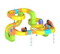 Juego de Tren de Carriles Mágicos Eléctricos Magnéticos para Coche, DIY Electric Train Set Flexible Race Track, Juego de Tren Eléctrico, Pista de Carreras 3D Flexible con Coche Motorizado (167Pcs)