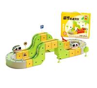 Juego de Tren de Carriles Mágicos Eléctricos Magnéticos para Coche, DIY Electric Train Set Flexible Race Track, Juego de Tren Eléctrico, Pista de Carreras 3D Flexible con Coche Motorizado (71pcs)