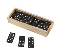 Juego de tren Domino clásico - Colección Double Seis Azulejos, estuche de transporte de madera maciza | Actividad de tablero familiar tradicional versátil para adultos y reflexión estratégica