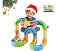 Juego de Tren eléctrico de fusión: 83 Piezas con Cubo mágico, Pista magnética 3D, monorraíl Infinito y Coche Recargable para niños