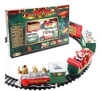Juego de Tren Eléctrico de Navidad para Niños, Conjunto de Tren Eléctrico de Baterías, Tren de Santa Claus, Fiesta, Decoración de árbol de Navidad para el hogar (A)