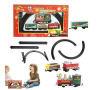 Juego De Tren Eléctrico para Niños con Vías - Trenes Pequeños para Niños Juguetes De Navidad | Juego Eléctrico Decorativo Festivo para Fiestas Infantiles Actividades Familiares Tiempo de en Casa