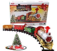 Juego de tren eléctrico para niños - Juego de tren expreso de Navidad que funciona con pilas, con luz y sonido realistas - Juegos de tren de Navidad para debajo del árbol
