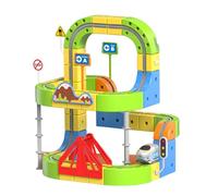 Juego De Tren Eléctrico Pista De Carreras Flexible, Juego De Pistas Magnéticas para Autos De Carreras Flexibles, Diseños Integrados 3D Que Desafían La Gravedad Y Automóvil Motorizado 121PCS