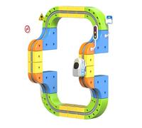 Juego De Tren Eléctrico Pista De Carreras Flexible, Juego De Pistas Magnéticas para Autos De Carreras Flexibles, Diseños Integrados 3D Que Desafían La Gravedad Y Automóvil Motorizado 67PCS