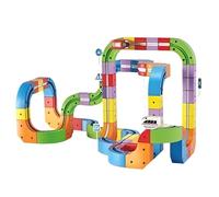 Juego De Tren Eléctrico Pista De Carreras Flexible, Juego De Pistas Magnéticas para Autos De Carreras Flexibles, Diseños Integrados 3D Que Desafían La Gravedad Y Automóvil Motorizado 133PCS