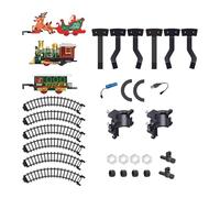 Juego De Tren para Árbol De Navidad,Vehículo Navideño Recargable con Vía - Set De Tren para Niños Alrededor del Árbol con Luz Y Música | para Niños De 3+ Años Decoración De Hogar Navideño Y Juego De