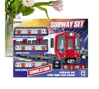 Juego de trenes educativos para Les - Tren eléctrico retro con pistas, Juguete educativo interactivo | Juego de tren de juguetes para con luces y sonidos, vehículo eléctrico CLAS