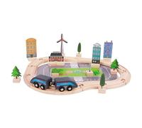 Juego de trenes para niños, juego de trenes | Juego de trenes de 46 piezas, tren para niños, rompecabezas sobre riel, juego realista con rieles de tren, juguetes preescolares para niños de 3 4 5 años