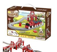 Juego de trenes para niños, juguetes de tren | Trenes eléctricos,Actividades de aprendizaje preescolar con locomotora, vagones y rieles, juegos de ferrocarril para niños, niñas a partir de 3 meses