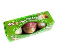 Juego de tres bombas de baño Piña Colada