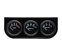 Juego de tres indicadores de presión de aceite, temperatura del agua y voltímetro, kit de grupo de instrumentos de 12 V y 2 pulgadas, accesorios de plástico para automóvil, indicadores de panel d