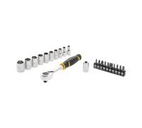 Juego de trinquete Stanley FatMax de 22 piezas de 1/4" con cabezales de 12 puntas, 5,5-14 mm FMMT82679-0