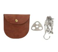 Juego de trípode para camping, de acero inoxidable, portátil, para parrilla de fogata, con gancho y bolsa de almacenamiento para cocinar al aire