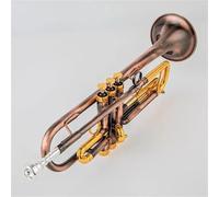 Juego De Trompetas Trompeta Pequeña Bb Instrumentos Musicales Profesionales Con Llave Dorada Y Estuche