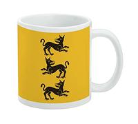 Juego de Tronos Clegane Sigil Taza de café de cerámica, tazas de regalo novedosas para café, té y bebidas calientes, 325 ml, color blanco