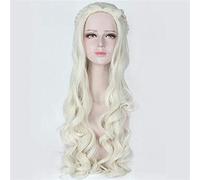 Juego de tronos Daenerys Targaryen Pelucas Cosplay Disfraces Atuendos Cabello largo Rubia Peruca Mujer Halloween Carnaval Purim PL-765-1